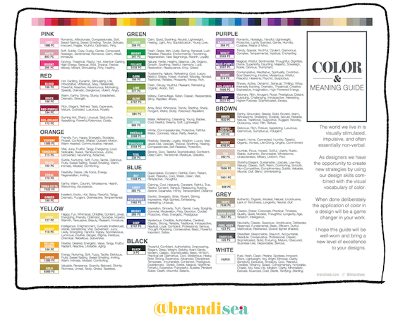 Color Meaning Guide - BrandiSea Design Studio